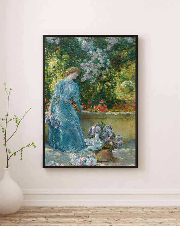 Childe Hassam - Parkta Kadın Fine Art Baskı