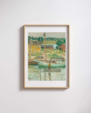 Childe Hassam - İstiridye Yelkenlisi - Cos Cob Fine Art Baskı