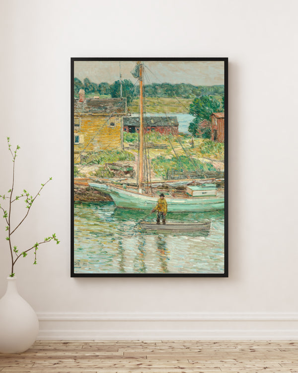 Childe Hassam - İstiridye Yelkenlisi - Cos Cob Poster