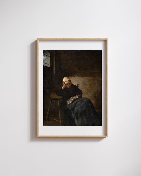 Claes Hals - Okuyan Kız fine art baskı