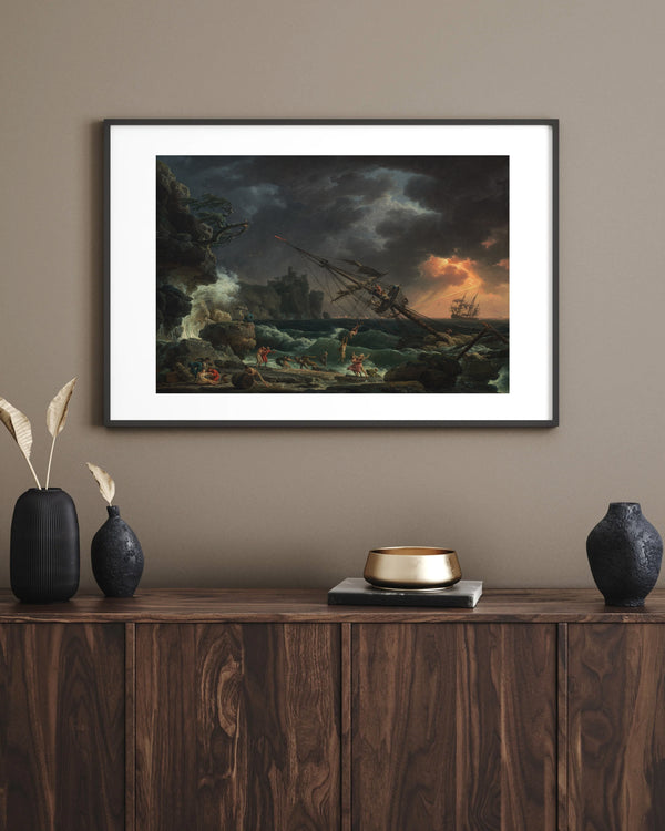 Claude-Joseph Vernet - Gemi Enkazı Çerçeve