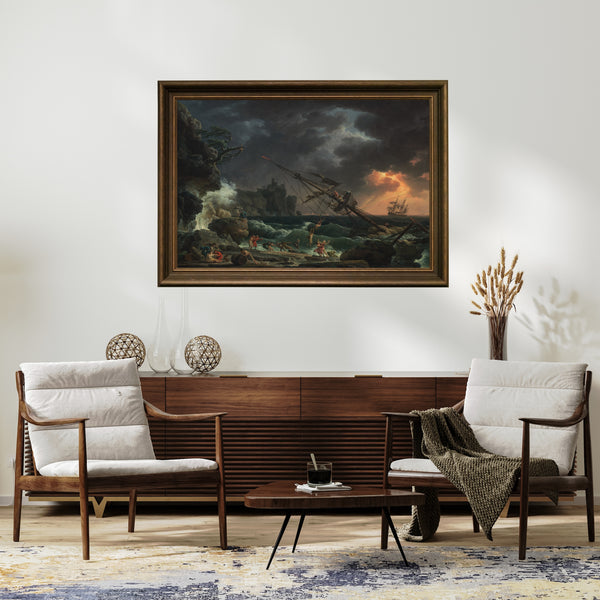 Claude-Joseph Vernet - Gemi Enkazı Fine Art Baskı