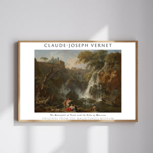 Claude-Joseph Vernet-Maecenas Villası’yla Tivoli Şelaleleri poster