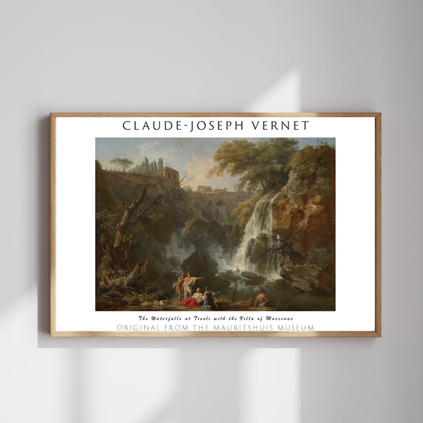 Claude-Joseph Vernet-Maecenas Villası’yla Tivoli Şelaleleri poster