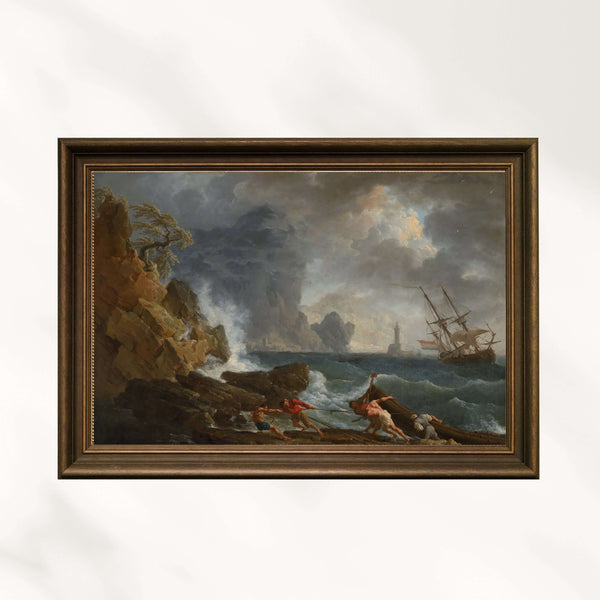 Claude-Joseph Vernet - Fırtınalı Havada İtalyan Limanı