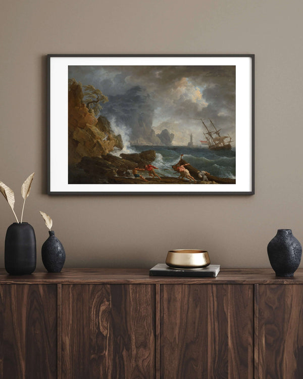Claude-Joseph Vernet - Fırtınalı Havada İtalyan Limanı