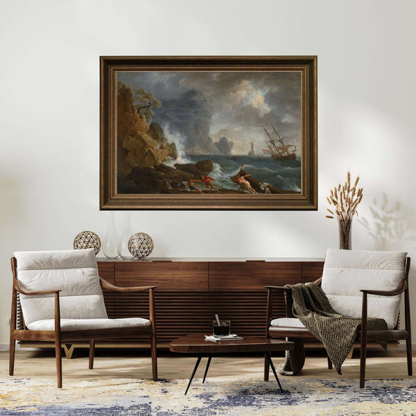 Claude-Joseph Vernet - Fırtınalı Havada İtalyan Limanı