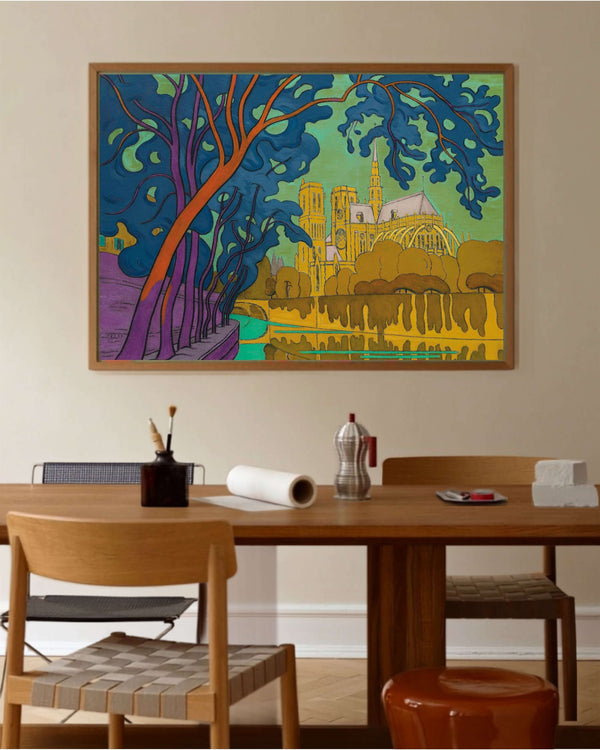 Paris Notre-Dame - Akşam fine art baskı