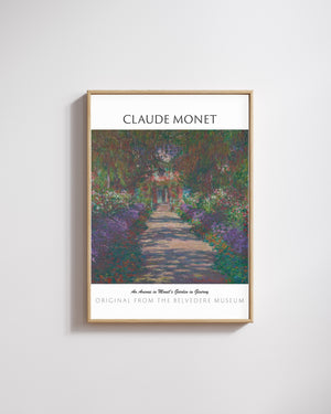 Claude Monet-Giverny’de Monet’nin Bahçesinde Bir Yol poster