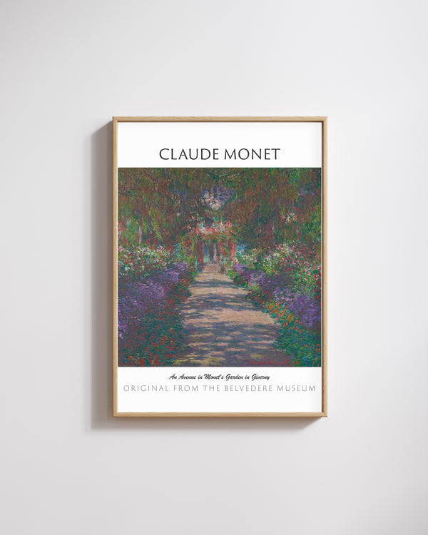 Claude Monet-Giverny’de Monet’nin Bahçesinde Bir Yol poster