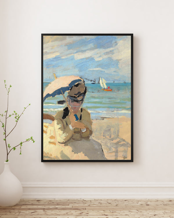 Claude Monet - Trouville Plajı'nda Oturan Camille