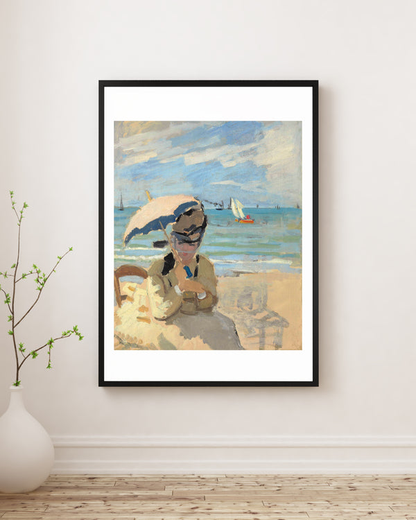 Claude Monet - Trouville Plajı'nda Oturan Camille