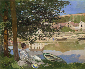 Claude Monet - Seine Nehri Kıyısında - Bennecourt fine art baskı