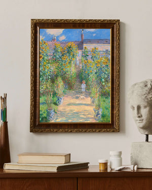 Claude Monet - Vétheuil’de Sanatçının Bahçesi Çerçeve