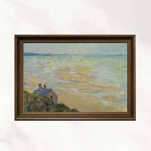 Claude Monet - Trouville’de Kulübe Alçak Gelgit Fine Art Baskı