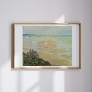 Claude Monet - Trouville’de Kulübe Alçak Gelgit Fine Art Baskı