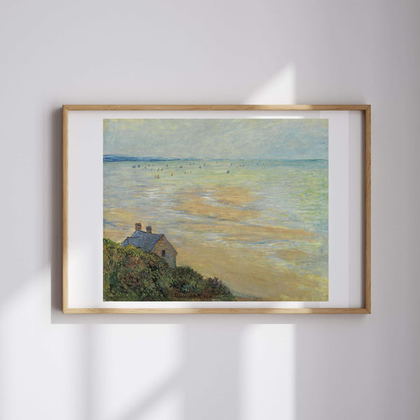 Claude Monet - Trouville’de Kulübe Alçak Gelgit Fine Art Baskı