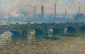 Claude Monet - Waterloo Bridge - Overcast fine art baskı