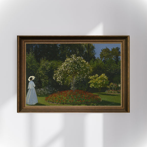 Claude Monet - Bahçedeki Kadın Sainte-Adresse fine art baskı
