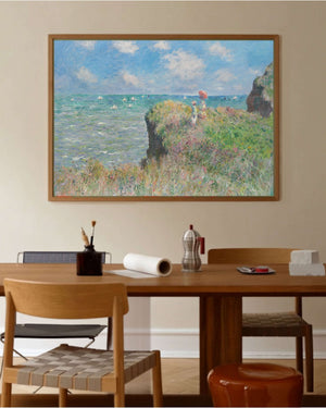 Claude Monet - Pourville’de Falez Yürüyüşü Fine Art Baskı