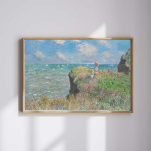 Claude Monet - Pourville’de Falez Yürüyüşü Fine Art Baskı