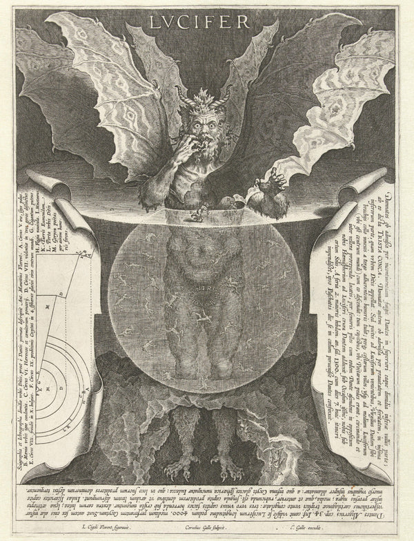 Cornelis Galle - Lucifer fine art baskı
