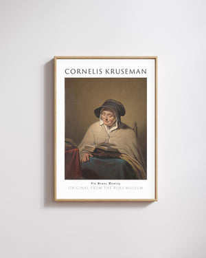 Cornelis Kruseman-Yaşlı Kadın Okurken poster