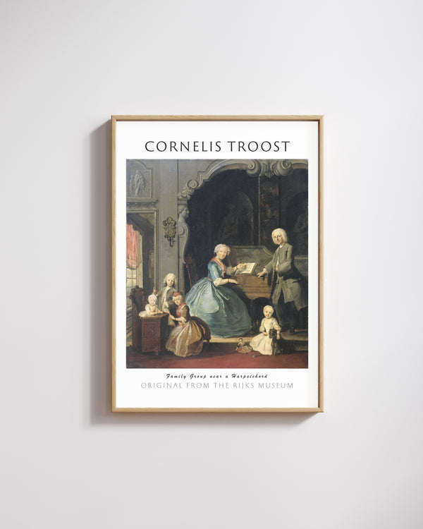 Cornelis Troost-Klavsen Başında Bir Aile Grubu poster