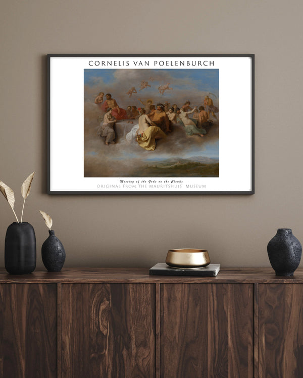Cornelis van Poelenburch-Peleus ile Thetis’in Düğününde Tanrıların Şöleni çerçeve