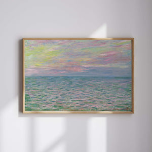 Claude Monet - Pourville’de Gün Batımı - Yüksek Gelgit Fine Art Baskı