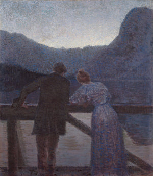 Ernst Stöhr - Göl Kenarında Çift Fine Art Baskı