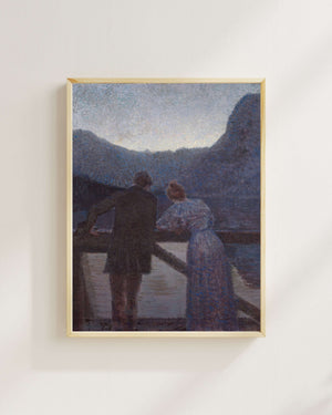 Ernst Stöhr - Göl Kenarında Çift Fine Art Baskı
