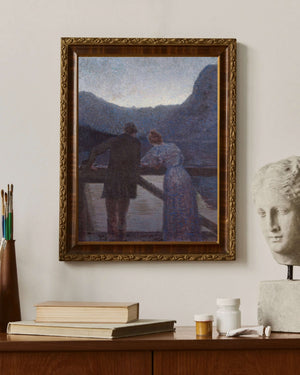 Ernst Stöhr - Göl Kenarında Çift Fine Art Baskı