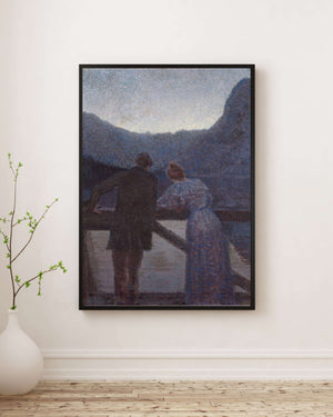Ernst Stöhr - Göl Kenarında Çift Fine Art Baskı