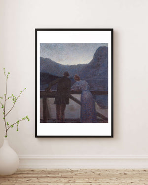 Ernst Stöhr - Göl Kenarında Çift Fine Art Baskı