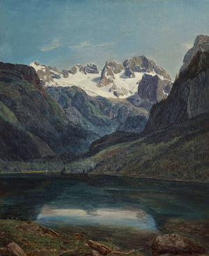 Ferdinand Georg Waldmüller - Gosausee’den Dachstein Manzarası Fine Art Baskı