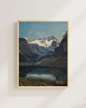 Ferdinand Georg Waldmüller - Gosausee’den Dachstein Manzarası Fine Art Baskı
