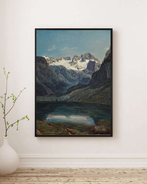 Ferdinand Georg Waldmüller - Gosausee’den Dachstein Manzarası Fine Art Baskı