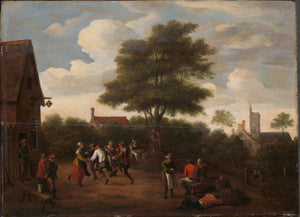 David Teniers - Hilal Hanının Önünde Dans Eden Köylüler Tablo