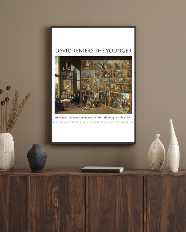 David Teniers the Younger - Arşidük Leopold Wilhelm Brüksel’deki Galerisinde çerçeve