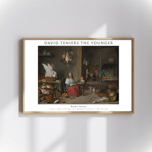 David Teniers the Younger-Mutfak İç Mekânı poster