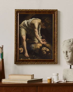 Michelangelo Merisi da Caravaggio - Davut Golyat’ın Başıyla fine art baskı