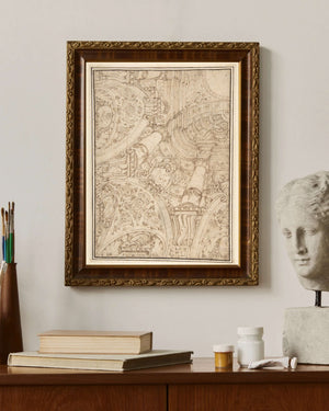 Perspektif İçinde Ayrıntılı Mimari Süsleme Fine Art Baskı