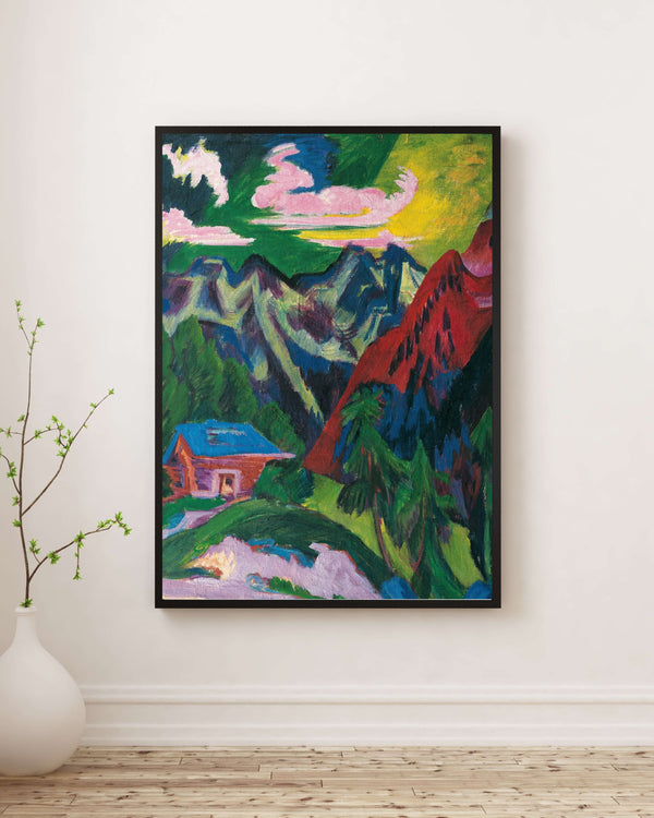 Ernst Ludwig Kirchner - Klosters Dağları Fine Art Baskı