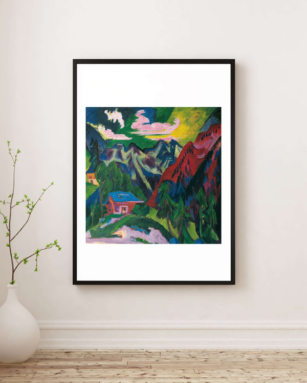 Ernst Ludwig Kirchner - Klosters Dağları Fine Art Baskı
