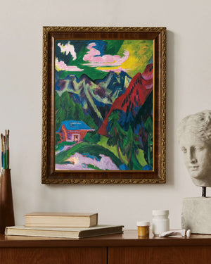Ernst Ludwig Kirchner - Klosters Dağları Fine Art Baskı