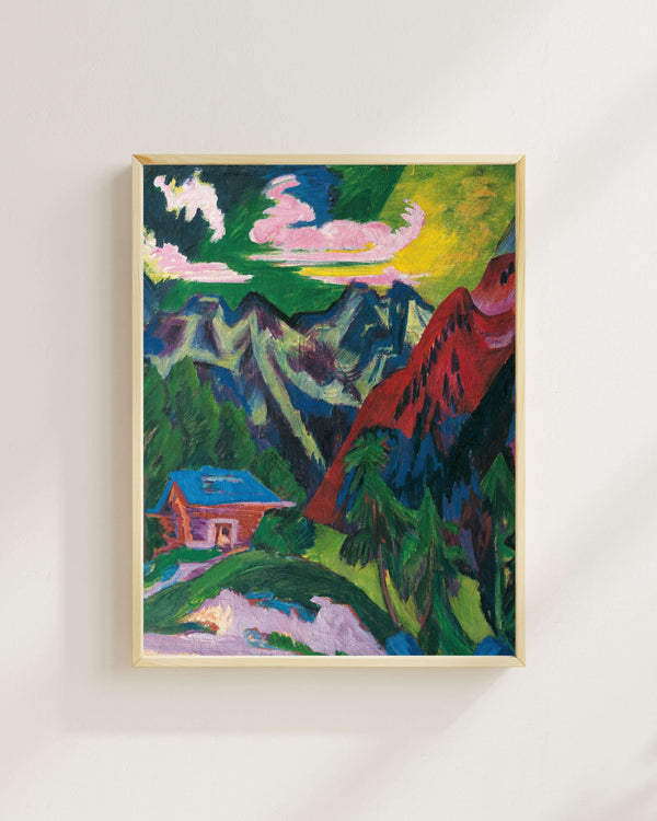 Ernst Ludwig Kirchner - Klosters Dağları Fine Art Baskı