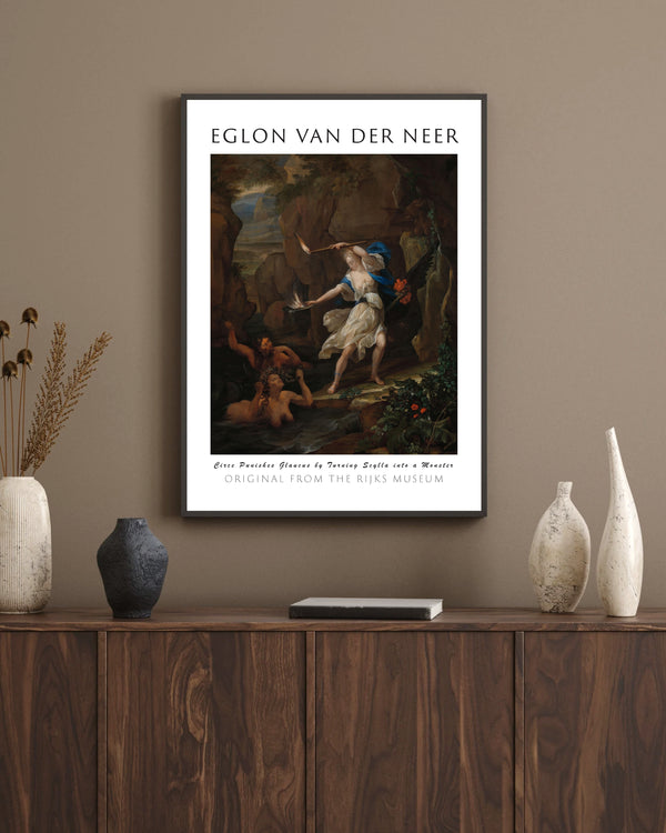 Eglon van der Neer-Kirke, Glaukos’u Cezalandırarak Skylla’yı Canavara Dönüştürüyor çerçeve