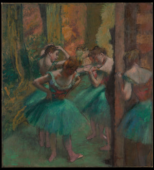 Edgar Degas - Pembe ve Yeşil Dansçılar Fine Art Baskı