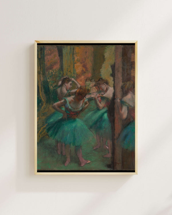 Edgar Degas - Pembe ve Yeşil Dansçılar Fine Art Baskı